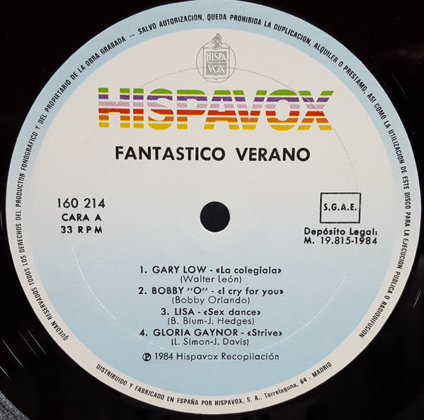 Various : Fantastico Verano (LP, Comp)