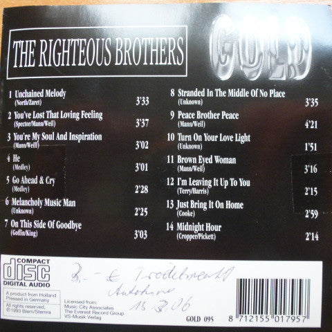 The Righteous Brothers : Gold (CD, Comp)