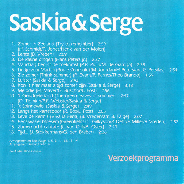Saskia & Serge : Verzoekprogramma (CD, Album, Comp)
