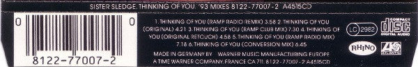 Sister Sledge : Thinking Of You ('93 Mixes) (CD, Single)