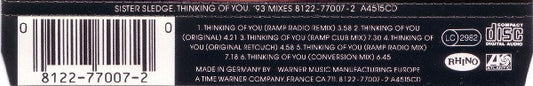 Sister Sledge : Thinking Of You ('93 Mixes) (CD, Single)
