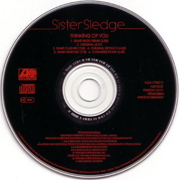 Sister Sledge : Thinking Of You ('93 Mixes) (CD, Single)