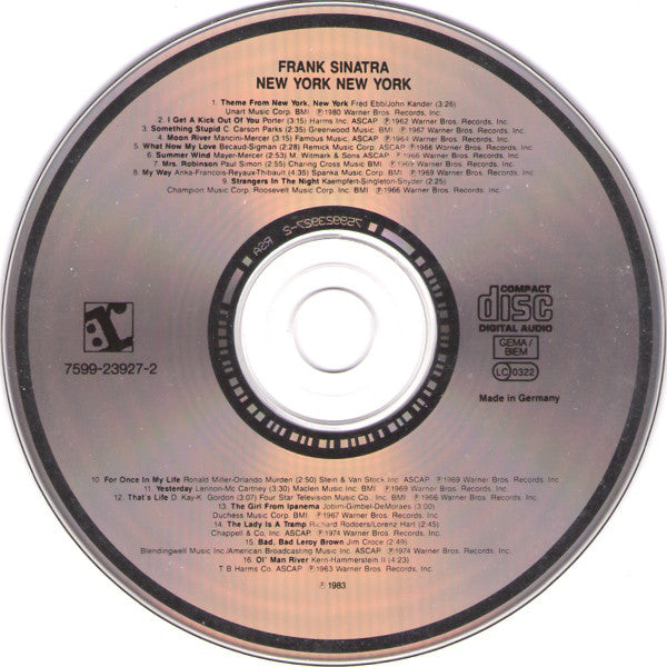 Frank Sinatra : New York New York (His Greatest Hits) (CD, Comp)