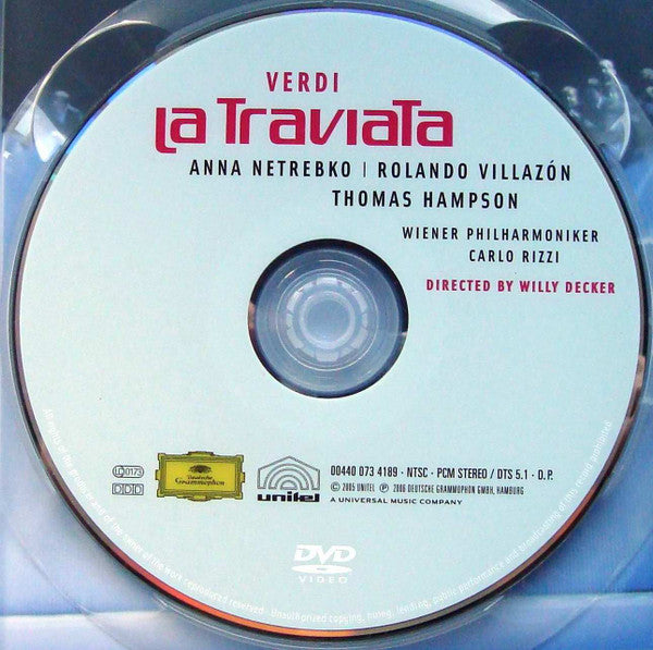 Giuseppe Verdi / Anna Netrebko, Rolando Villazón, Thomas Hampson, Wiener Philharmoniker, Carlo Rizzi, Willy Decker, Brian Large : La Traviata (DVD-V, Multichannel, NTSC)