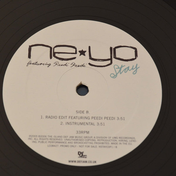 Ne-Yo : Stay (12", Promo)
