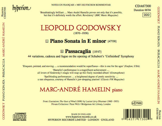 Leopold Godowsky - Marc-André Hamelin : Sonata • Passacaglia (CD, Album)