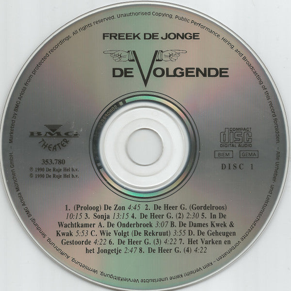 Freek de Jonge : De Volgende (2xCD, Album)