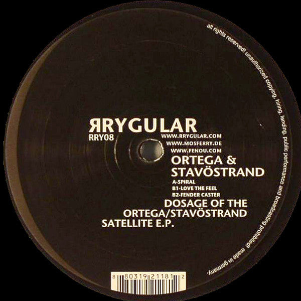 Ortega* & Stavöstrand* : Dosage Of The Ortega/Stavöstrand Satellite E.P. (12", EP)