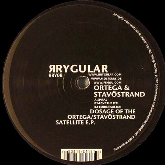 Ortega* & Stavöstrand* : Dosage Of The Ortega/Stavöstrand Satellite E.P. (12", EP)