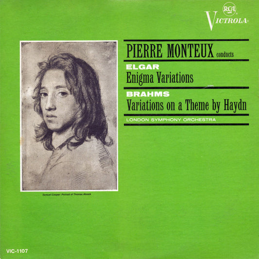 Sir Edward Elgar, Johannes Brahms - Pierre Monteux - London Symphony Orchestra : Elgar - Enigma Variations, Brahms - Haydn Variations (LP, Mono)