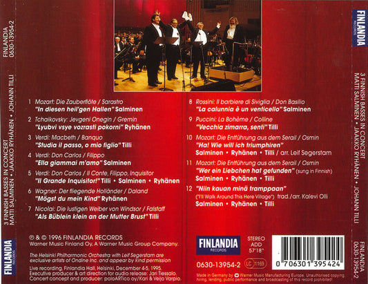 Matti Salminen (2) • Jaakko Ryhänen • Johann Tilli, Helsinki Philharmonic Orchestra / Leif Segerstam : 3 Finnish Basses In Concert (CD, Album)