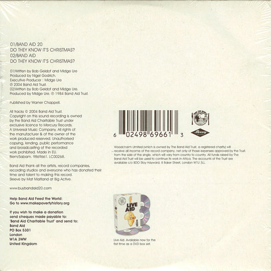 Band Aid 20 : Do They Know It's Christmas? (CD, Single)