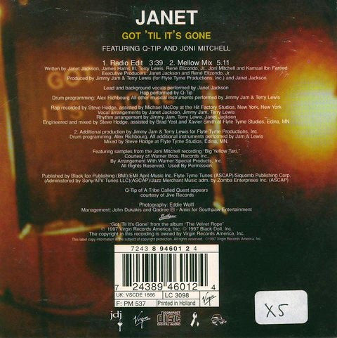Janet Jackson : Got 'Til It's Gone (CD, Single, Bla)