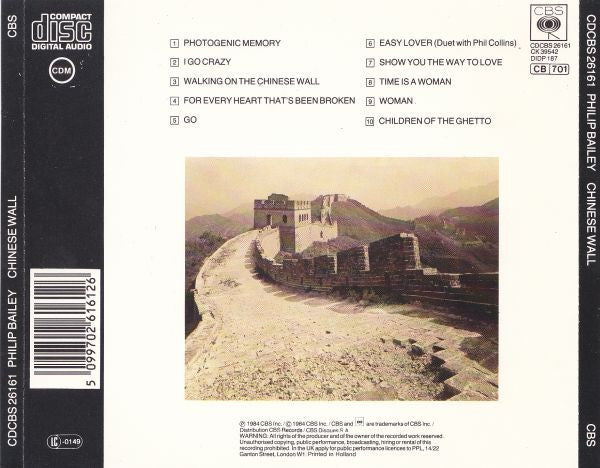 Philip Bailey : Chinese Wall (CD, Album, RE)