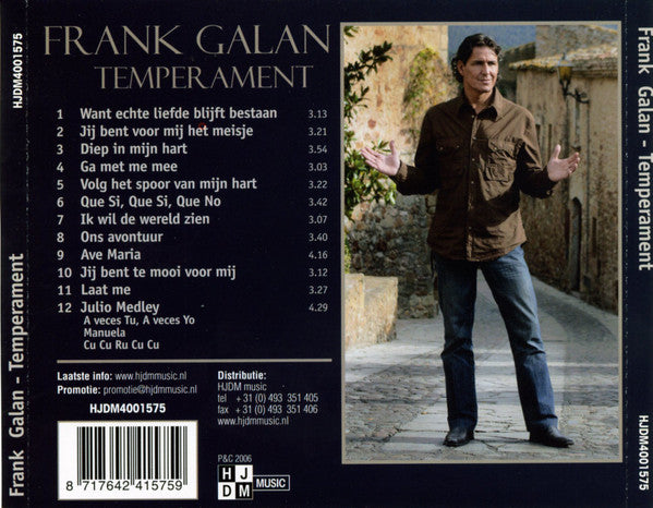 Frank Galan : Temperament (CD, Album)