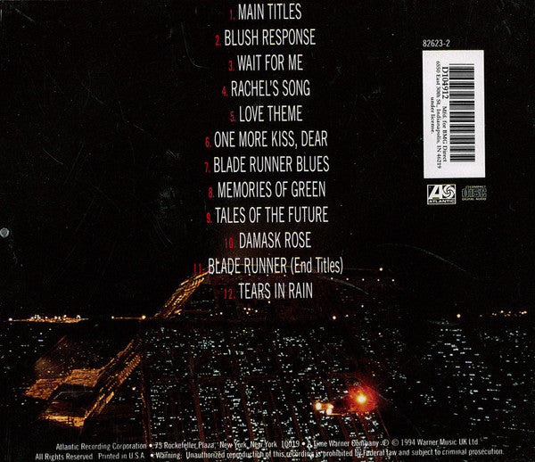 Vangelis : Blade Runner (CD, Album, Club, RP)