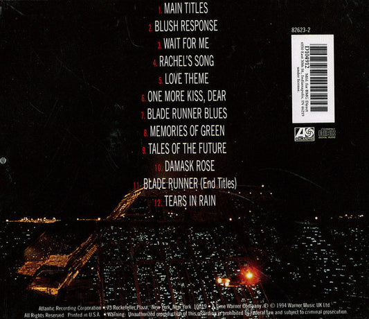 Vangelis : Blade Runner (CD, Album, Club, RP)