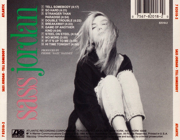 Sass Jordan : Tell Somebody (CD, Album)