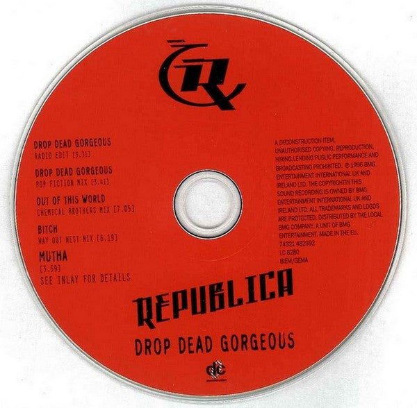 Republica : Drop Dead Gorgeous (CD, Single)