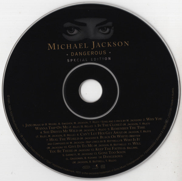 Michael Jackson : Dangerous (CD, Album, RE, RM, S/Edition)