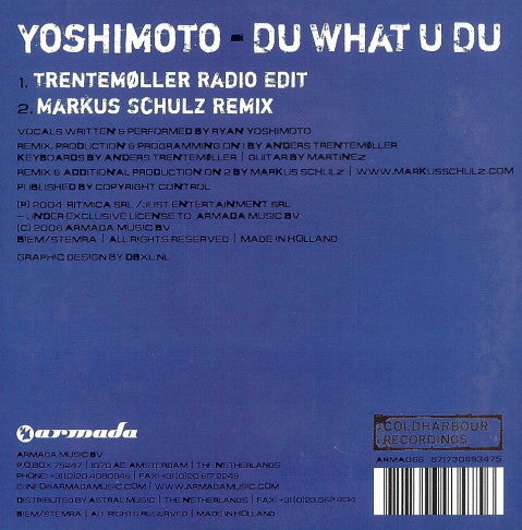 Yoshimoto (2) : Du What U Du (CD, Single)