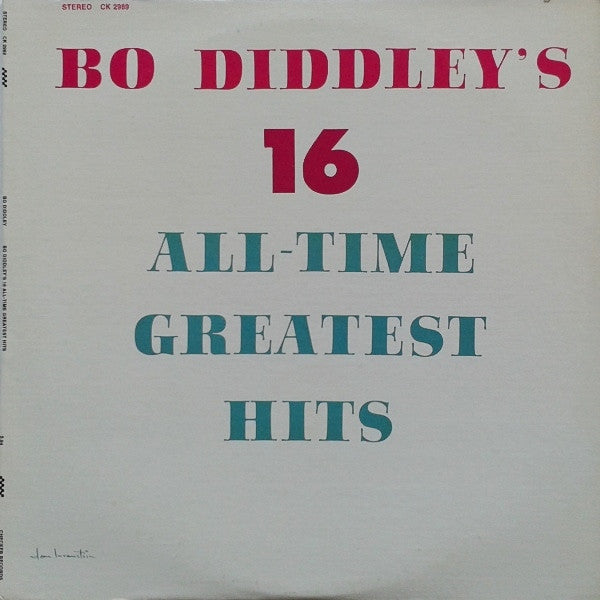 Bo Diddley : Bo Diddley's 16 All-Time Greatest Hits (LP, Comp, RE)