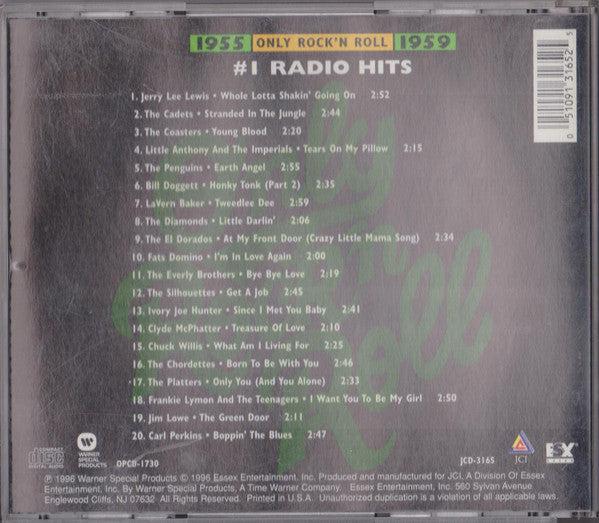 Various : #1 Radio Hits, 1955-1959, Only Rock 'N Roll (CD, Comp)