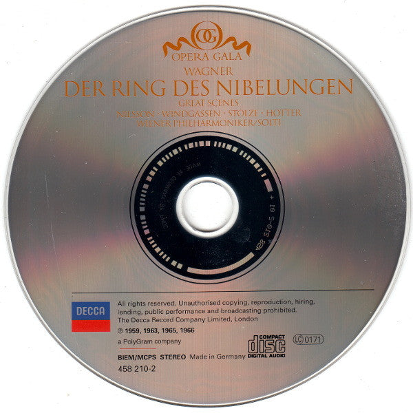 Richard Wagner - Birgit Nilsson, Wolfgang Windgassen, Gerhard Stolze, Hans Hotter, Wiener Philharmoniker, Georg Solti : Der Ring Des Nibelungen - Great Scenes (CD, Comp, RE)
