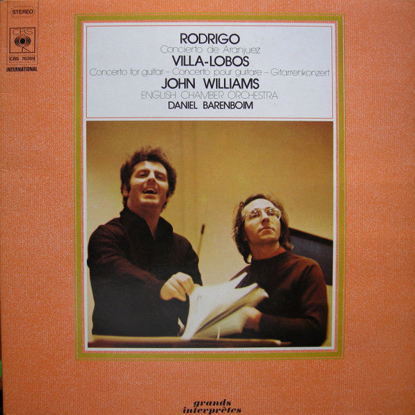 Joaquín Rodrigo / Heitor Villa-Lobos - John Williams (7), Daniel Barenboim, English Chamber Orchestra : Concierto De Aranjuez / Concerto For Guitar (LP, RE, Gat)