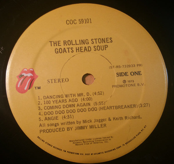 The Rolling Stones : Goats Head Soup (LP, Album, Club, PR )