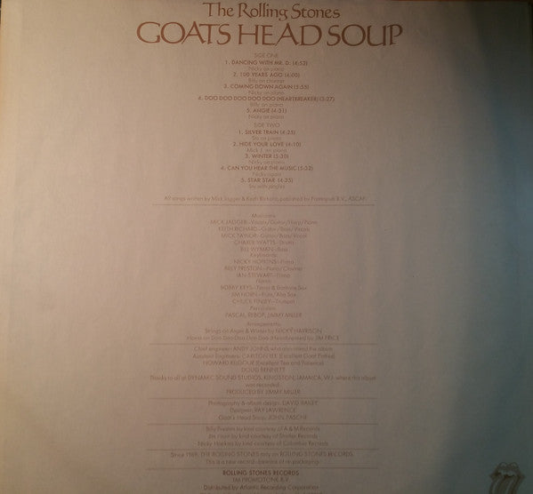 The Rolling Stones : Goats Head Soup (LP, Album, Club, PR )