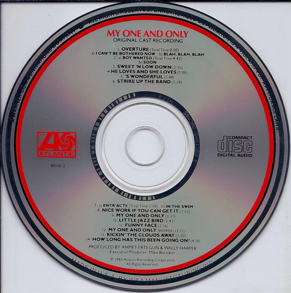 Twiggy (2) And Tommy Tune (2) : My One And Only (Original Cast Recording) (CD, Album, RM)