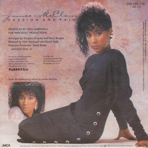 Janice McClain : Passion And Pain (7")
