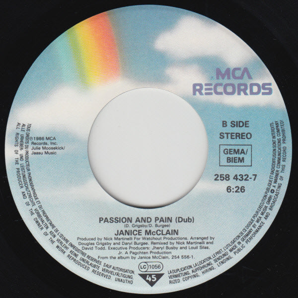 Janice McClain : Passion And Pain (7")