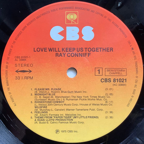 Ray Conniff : Love Will Keep Us Together (LP, Album)