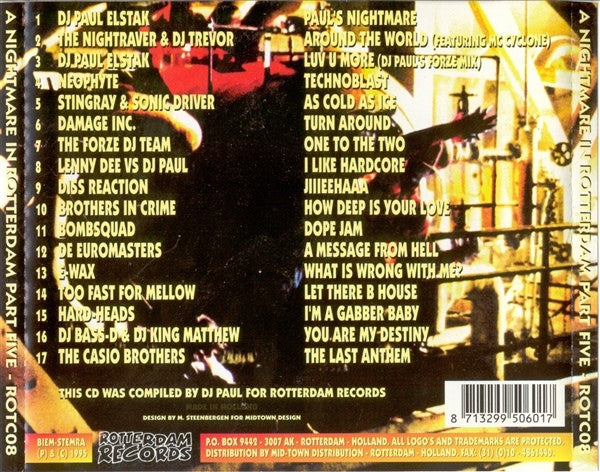 Various : A Nightmare In Rotterdam Part Five (The Ultimate Hardcore Compilation) (CD, Comp)