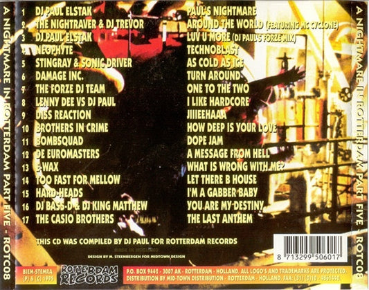 Various : A Nightmare In Rotterdam Part Five (The Ultimate Hardcore Compilation) (CD, Comp)