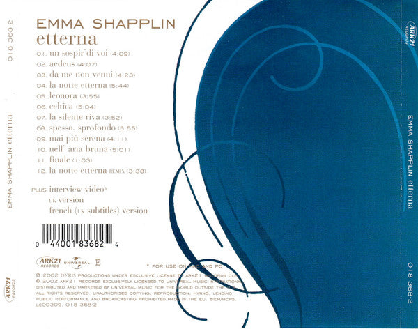 Emma Shapplin : Etterna (CD, Album, Enh)