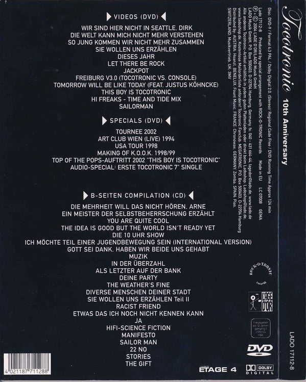Tocotronic : Tocotronic 10th Anniversary (DVD, Comp + CD, Comp + Dig)