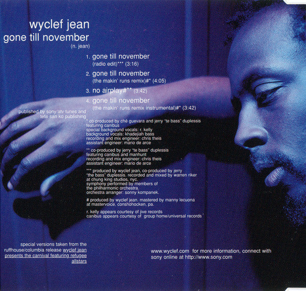Wyclef Jean : Gone Till November (CD, Maxi)