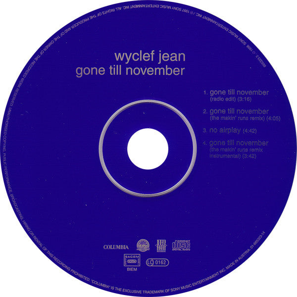 Wyclef Jean : Gone Till November (CD, Maxi)