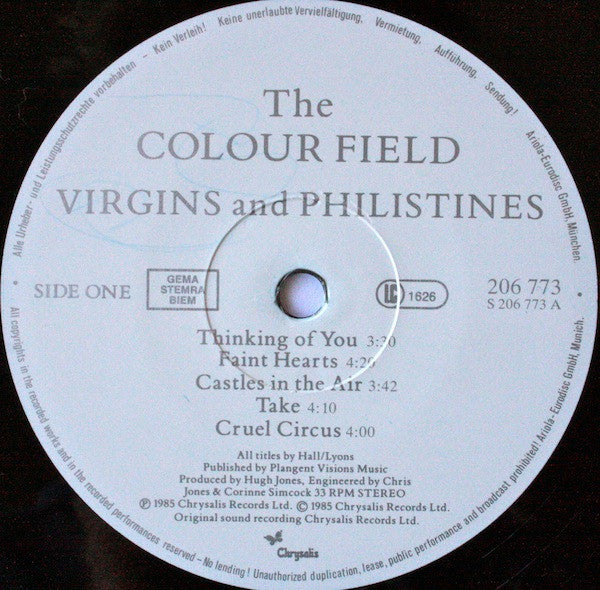 The Colourfield : Virgins And Philistines (LP, Album)