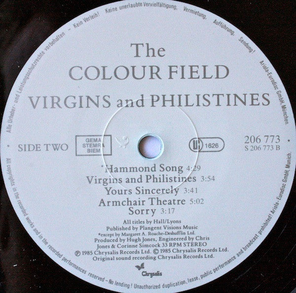 The Colourfield : Virgins And Philistines (LP, Album)