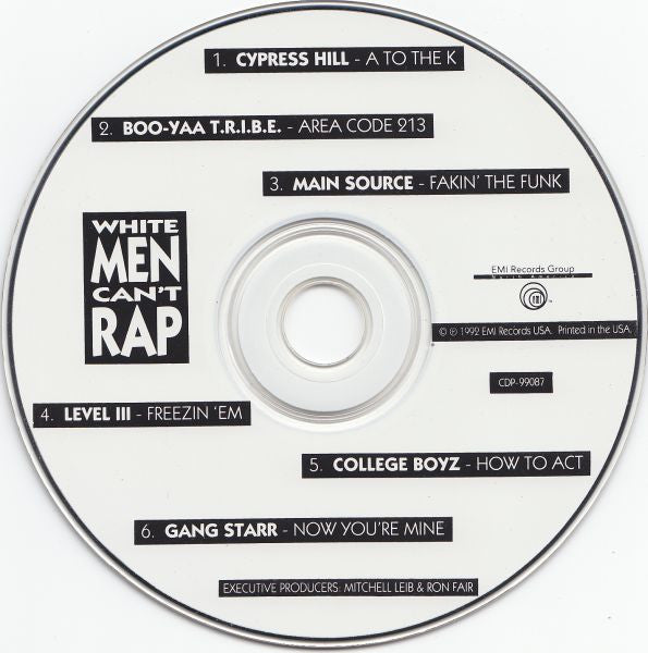 Various : White Men Can't Rap (More Music From The Twentieth Century Fox Film White Men Can't Jump) (CD, EP, Comp)