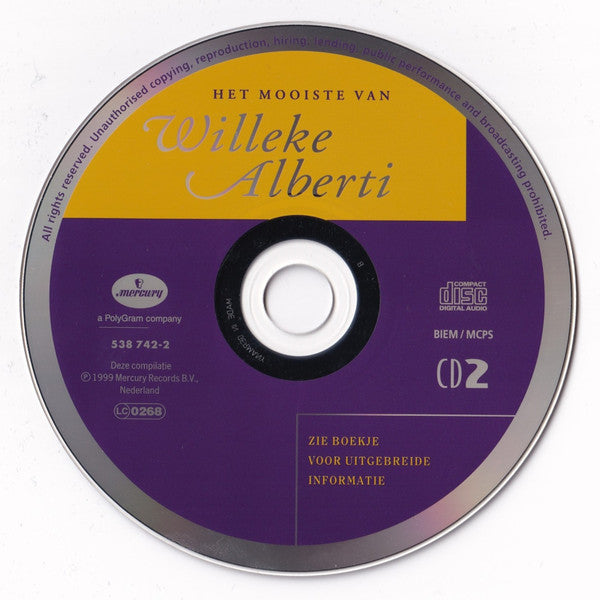 Willeke Alberti : Het Mooiste Van Willeke Alberti (2xCD, Comp, RM)