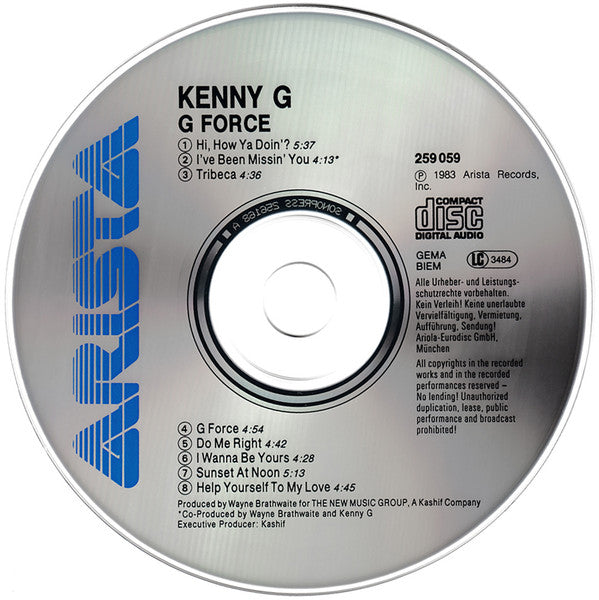 Kenny G (2) : G Force (CD, Album)