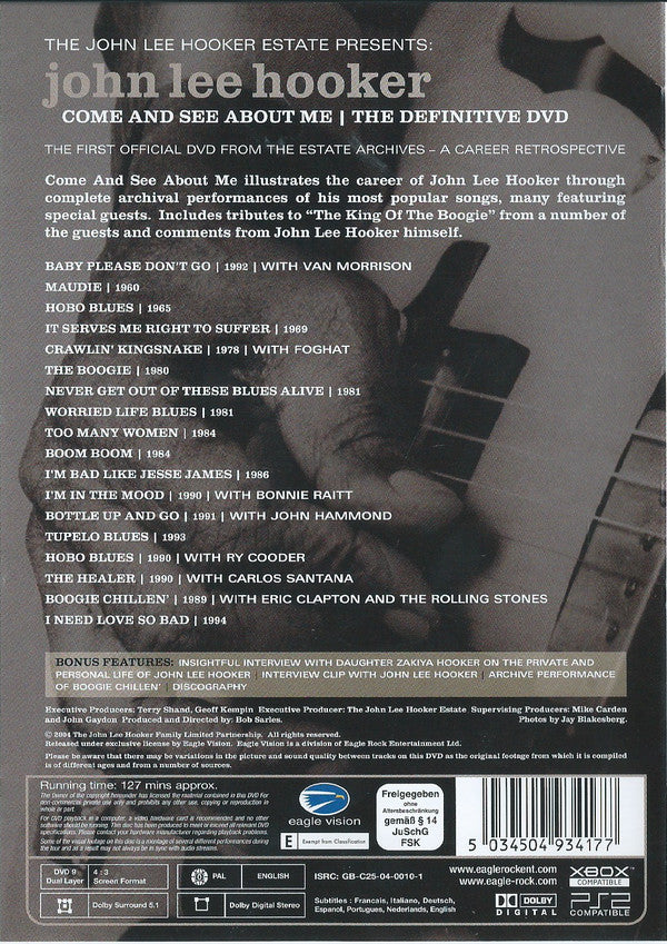 John Lee Hooker : Come And See About Me I The Definitive DVD (DVD-V, PAL)