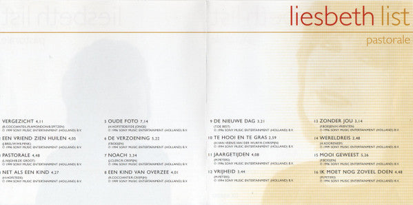 Liesbeth List : Pastorale (CD, Comp)