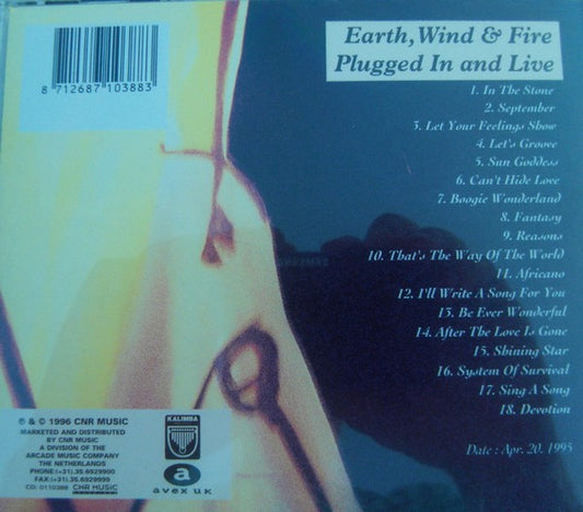 Earth, Wind & Fire : Plugged In And Live (CD, Album, RE)