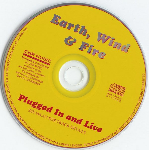 Earth, Wind & Fire : Plugged In And Live (CD, Album, RE)